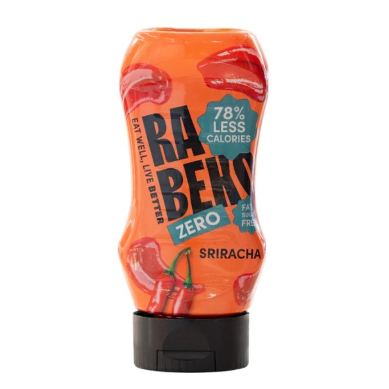 Rabeko Zero Sauce Sriracha 78% moins de calories - Sauce épicée allégée sans sucre sans matières grasses