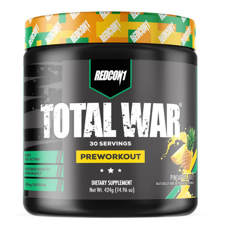 Redcon1 Total War Pre-Workout Saveur Pineapple Juice 424g 30 servings - Booster pré-entraînement 320mg caféine