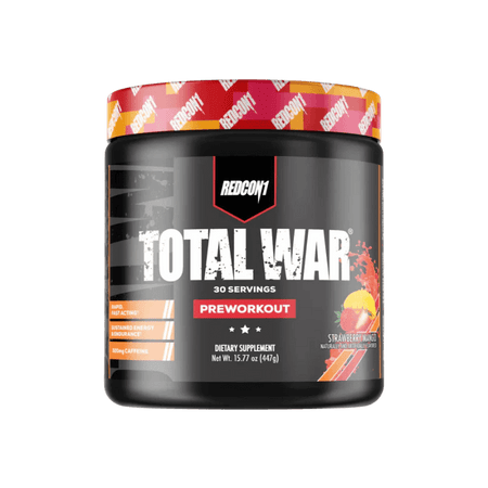 Pot Redcon1 Total War pre-workout saveur Strawberry Mango, 30 servings, booster énergie et focus