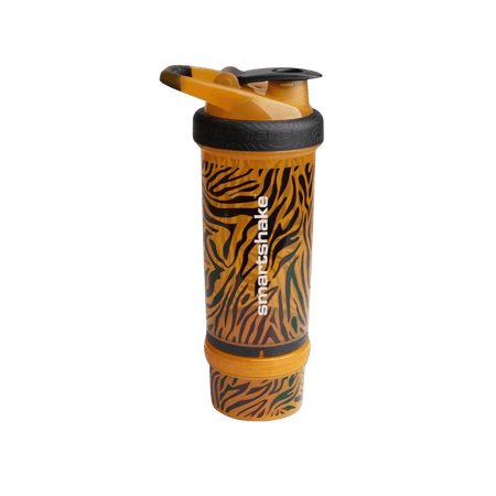 Shaker Smartshake orange motif tigre avec réservoir de stockage intégré à la base