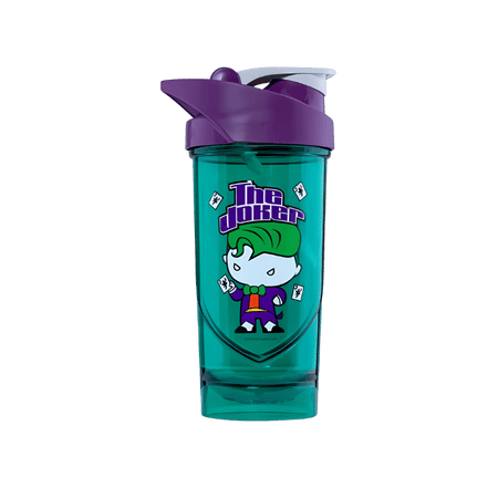 Shaker Smartshake 800 ml noir avec illustration détaillée du Joker en violet et turquoise