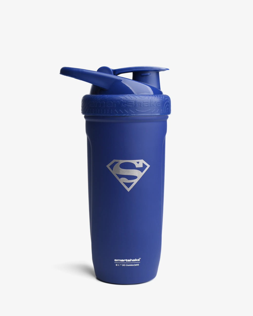 Smartshake Superman bleu en acier inoxydable pour protéines et fitness