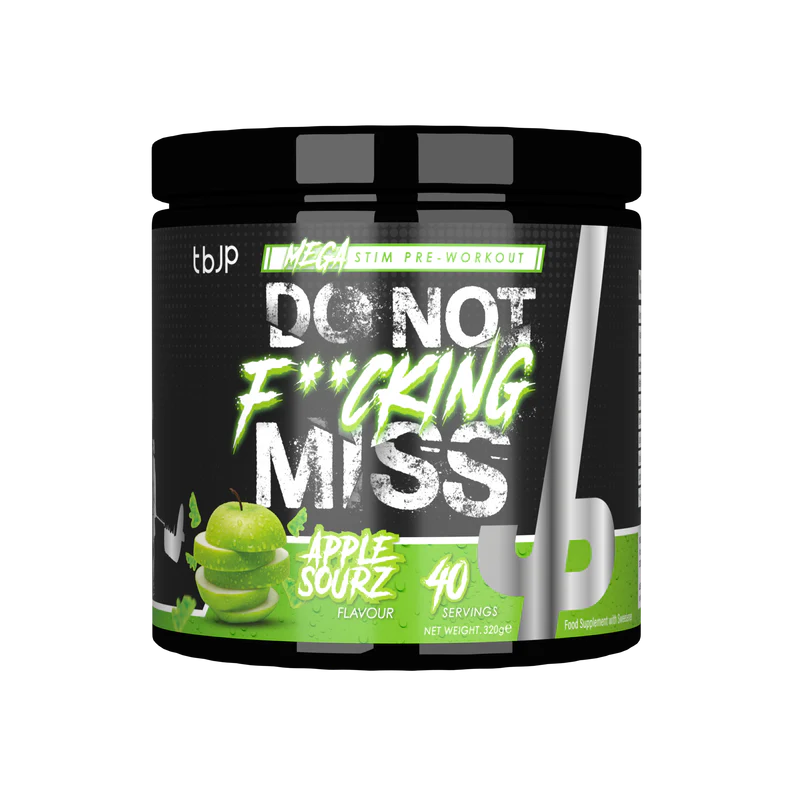 TBJP Do Not F**cking Miss Mega Stim Pre-Workout Saveur Apple Sourz 320g 40 servings - Booster ultra puissant