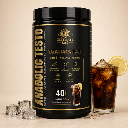 Ultimate Lab Anabolic Testo booster testostérone saveur cola 40 doses virilité puissance fertilité - Dragon Nutrition