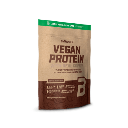 Vegan Protein Coffee BiotechUSA – Protéine végétale au café avec quinoa, goji et açaï – Pack 2000 g